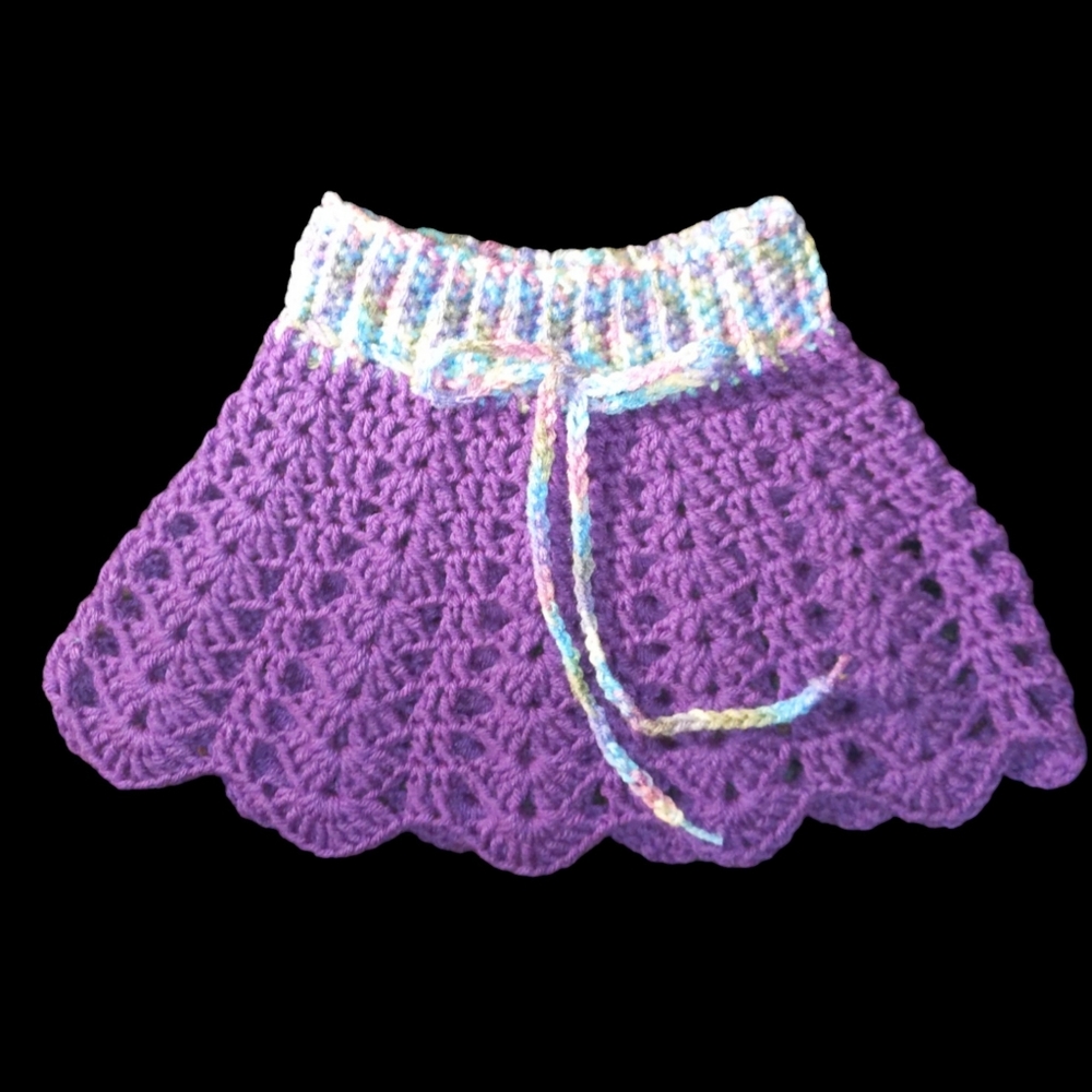 Crochet Shell Skirt Handmade Toddler